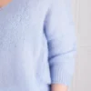 Maison Anje Lerecif Mohair V Neck Knit In Bluet