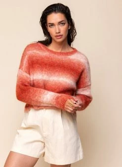 Maison Anje Lebiglari Ombré Effect Crew Neck Jumper