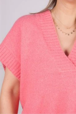 Maison Anje Lecabanon Oversize Sleeveless V Neck Knit