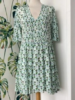Maison Anje Aqua Print Dress - Ivanoa