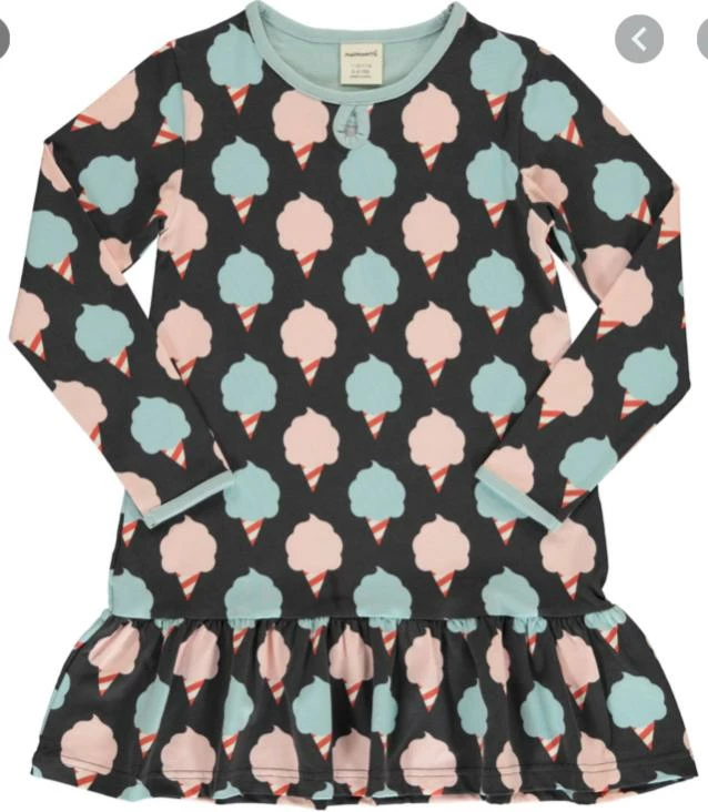 Maxomorra Sweet Cotton Candy Long Sleeve Frill Dress 1 Maxomorra Sweet Cotton Candy Long Sleeve Frill Dress