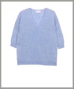 Maison Anje Lerecif V-Neck Jumper - Bleuet