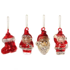 Shishi 4.5cm Glass Mix Santas