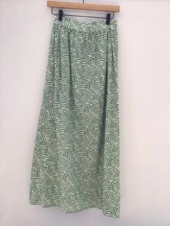 Maison Anje Iliane cotton green printed skirt