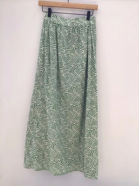 Maison Anje Iliane cotton green printed skirt 1 Maison Anje Iliane cotton green printed skirt