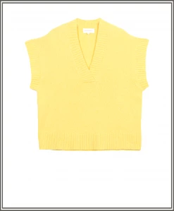 Maison Anje Lecabanon Knit Vest - Popcorn