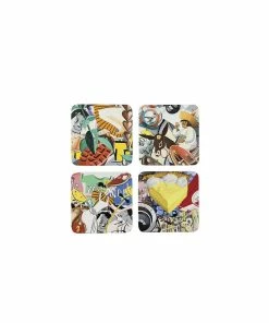 Third Drawer Down Corkboard Coaster Set - David Salle