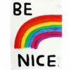 Third Drawer Down David Shrigley Be Nice Linen Print/Tea Towel