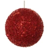 Shishi 12cm Red Glitter Long Bead Ball