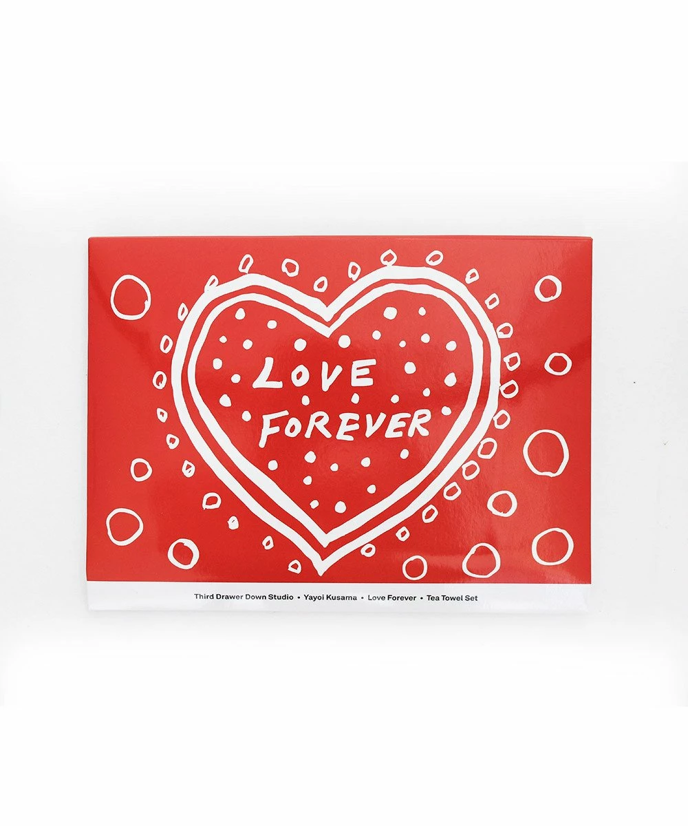 Third Drawer Down Yayoi Kusama Set Of 2 Love Forever Tea Towel 1 Third Drawer Down Yayoi Kusama Set Of 2 Love Forever Tea Towel