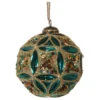 Shishi 10cm Blue Green Glass Ball Circled with Sequence