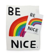 Third Drawer Down David Shrigley Be Nice Linen Print/Tea Towel