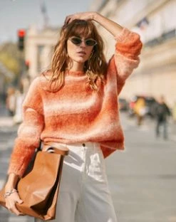 Maison Anje Lebiglari Ombré Effect Crew Neck Jumper