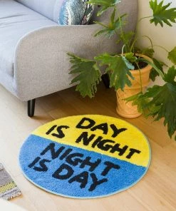 Third Drawer Down Day is Night Shaggy Floor Mat David Shrigley