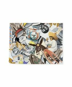 Third Drawer Down Latin Rhythms Linen Tea Towel - David Salle